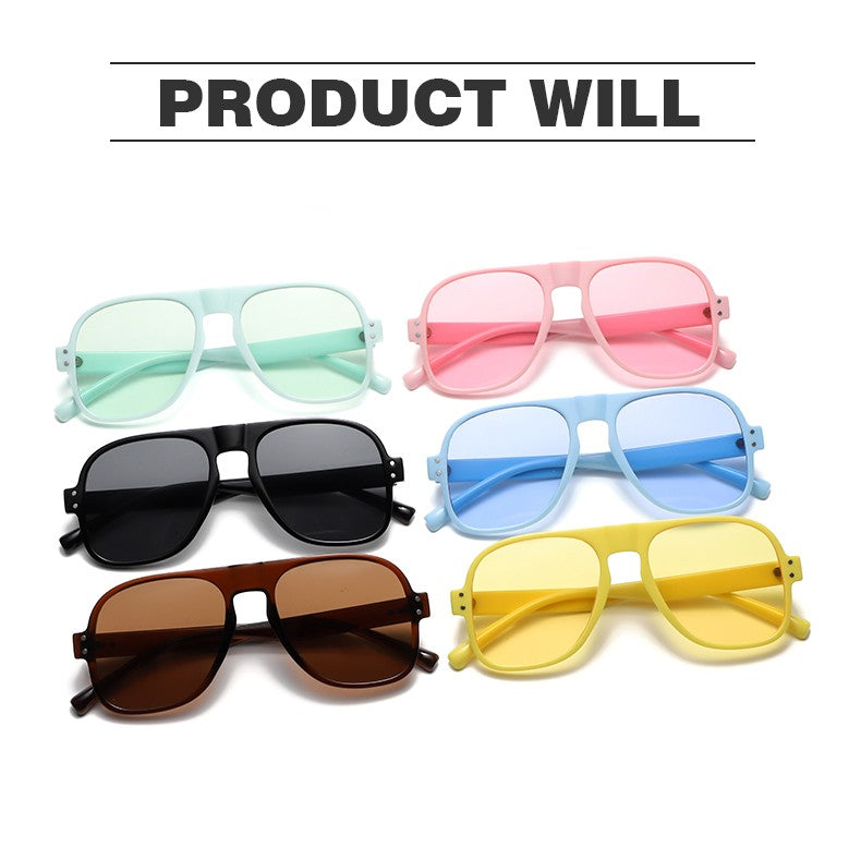 GD Aviator sunglasses with metal hinge Colorful modern street sunglasses Fashion trend eyeglasses frame