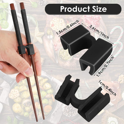 5PCS Training Chopsticks Replaceable Practice Chopsticks Plastic Non Slippery Heat Resistant Training Chopstick Right Left Hand