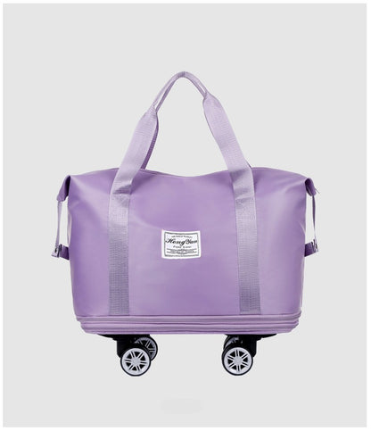 Mala expansível com rodízio universal Grande capacidade de armazenamento para separação de itens secos e molhados Bolsa de viagem e fitness leve