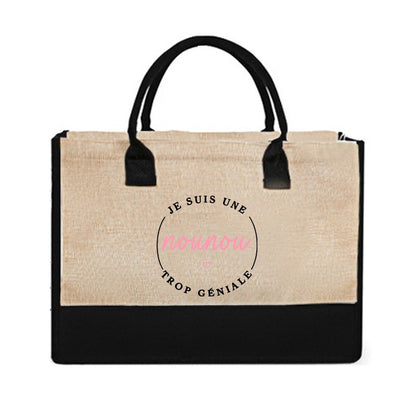 Text Printing Series Tote Bags Handbag Women's Beach Bags Reusable Large Capacity Shopping Bag for Lady