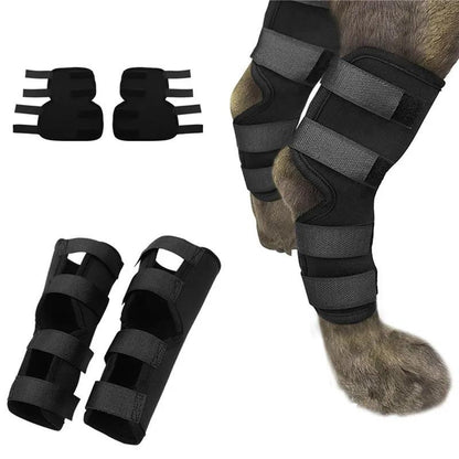 1 par de joelheiras de suporte para animais de estimação – Protetores de articulação de jarrete para recuperação de lesões e proteção da mobilidade de cães