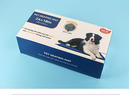 Almofada de aquecimento elétrica para animais de estimação 45×60cm cobertor para cães gatos almofada aquecedora de inverno à prova d'água tapetes para cães com temperatura ajustável Plugue EUA/Reino Unido/UE