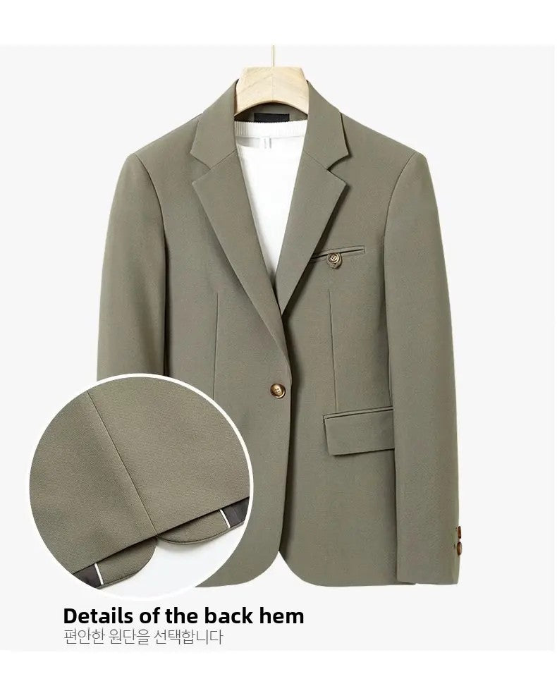 Casual Drapey Suit Set Men's Stylish Complete Set Cool College Students Street Fashion Korean Version Autumn Winter Suit