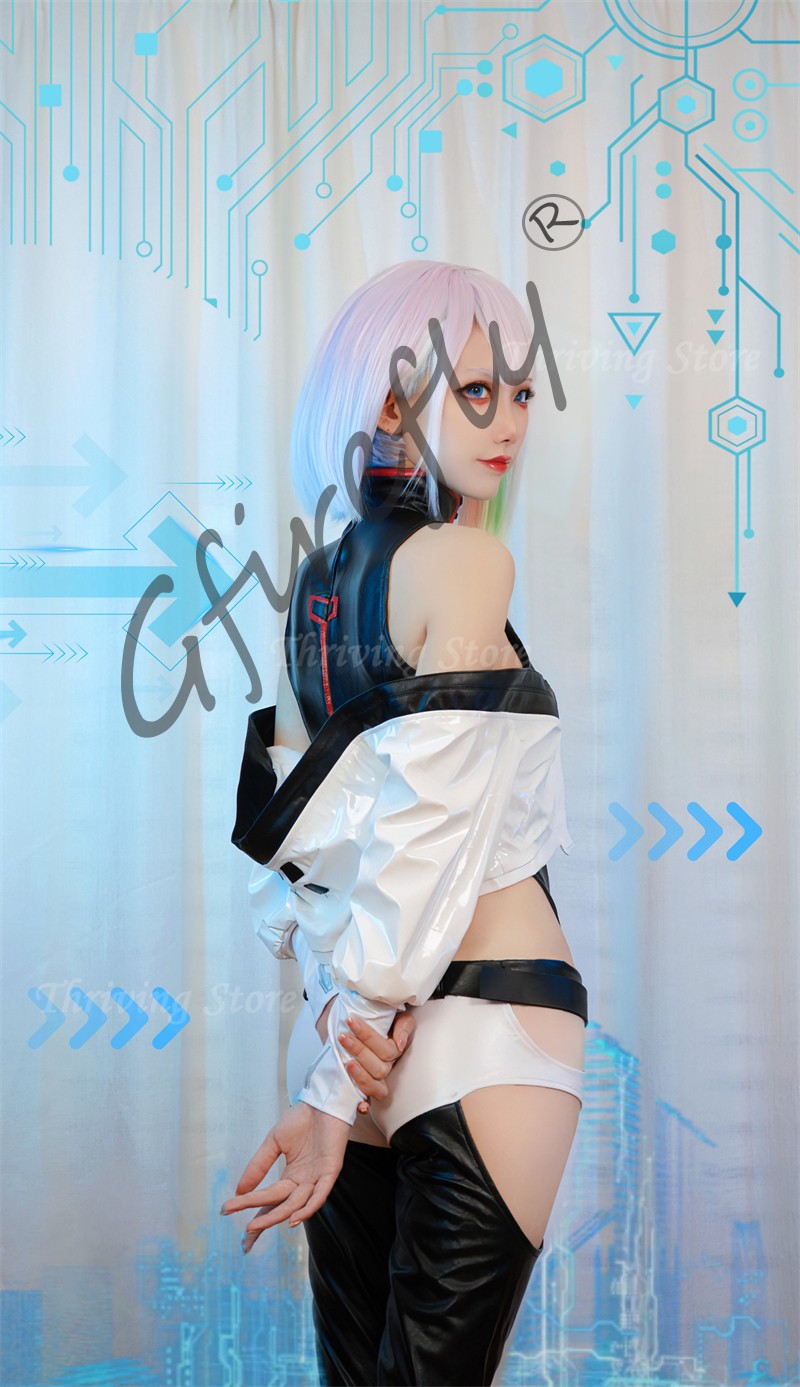 Lucy Cyberpunk Cosplay Anime Cyberpunk: Edgerunners Lucy Cosplay Costume Sexy Role Play Lucy Uniform Wig Halloween Party Suits