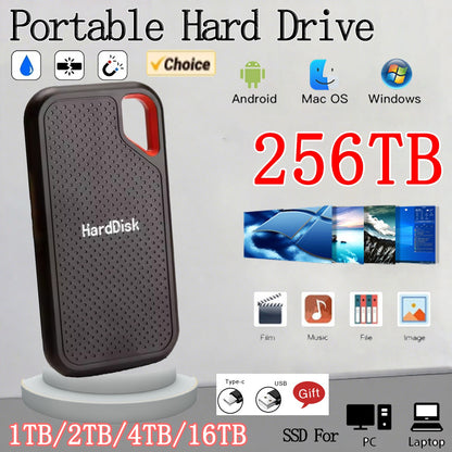 HD Externo Portátil 2TB SSD de Alta Velocidade 4TB Discos de Estado Sólido 16TB Plug-and-Play Dispositivo de Armazenamento Para Notebook/MAC/PC