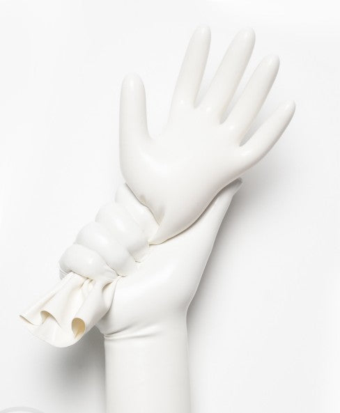 Women Men Natural Latex RED Gloves Rubber Short Gloves Cosplay Costumes Accessory
