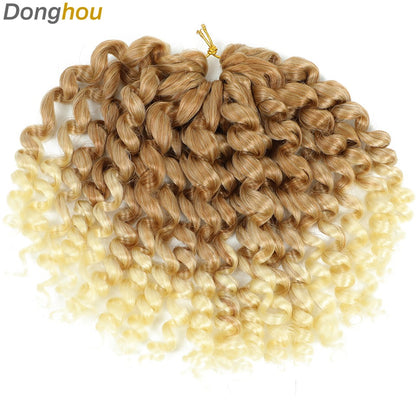 1-4 Pacotes 2X Ringlet Wand Curl Jamaican Bounce 8 polegadas Sintético Wand Curl Twist Braids Hair Crochet Cabelo Cacheado Extensões 20 Raízes