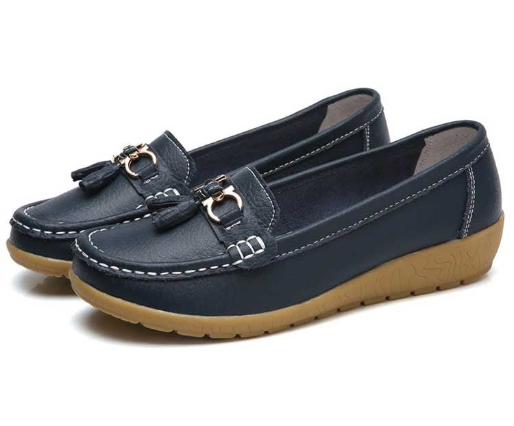 Women Shoes Nurse Loafers Shoes Classics Flats Zapatos Mujer Comfortable Flat Shoes Women White Casual Leather Women's Footwear