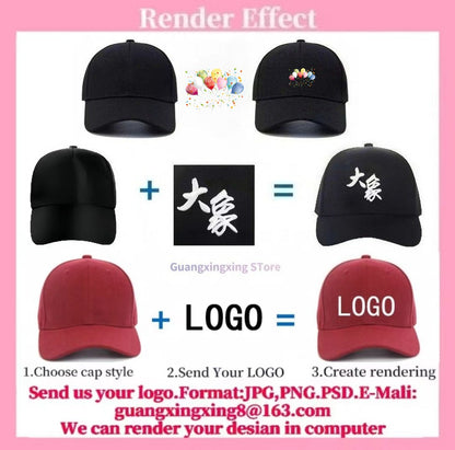 Customized logo baseball cap with the same design for men and women DIY picture printing custom 3D embroidery hat wholesale
