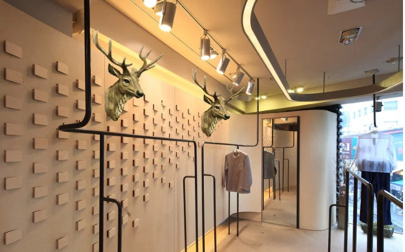 Creative Wall Mounted Animal Deer Head Wall Decoration Handmade Farmhouse Decoration Resin Living Room Home Decoration