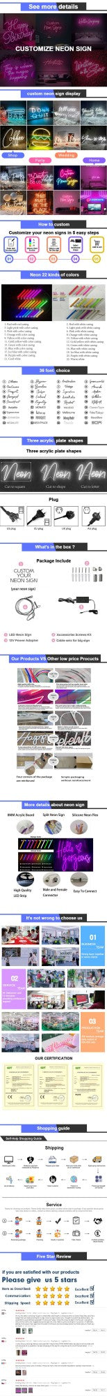 Custom Round Neon Sign Light up Letter Sign Bar Store Neon Sign Business Name Sign Personalized Business Name Logo