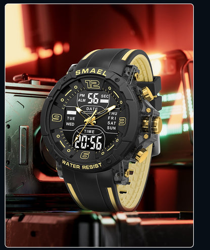 SMAEL Brand 8140 Waterproof Dropshipping Watch Alarm Clock night light Young Fashion business Quartz Sport Wristwatches