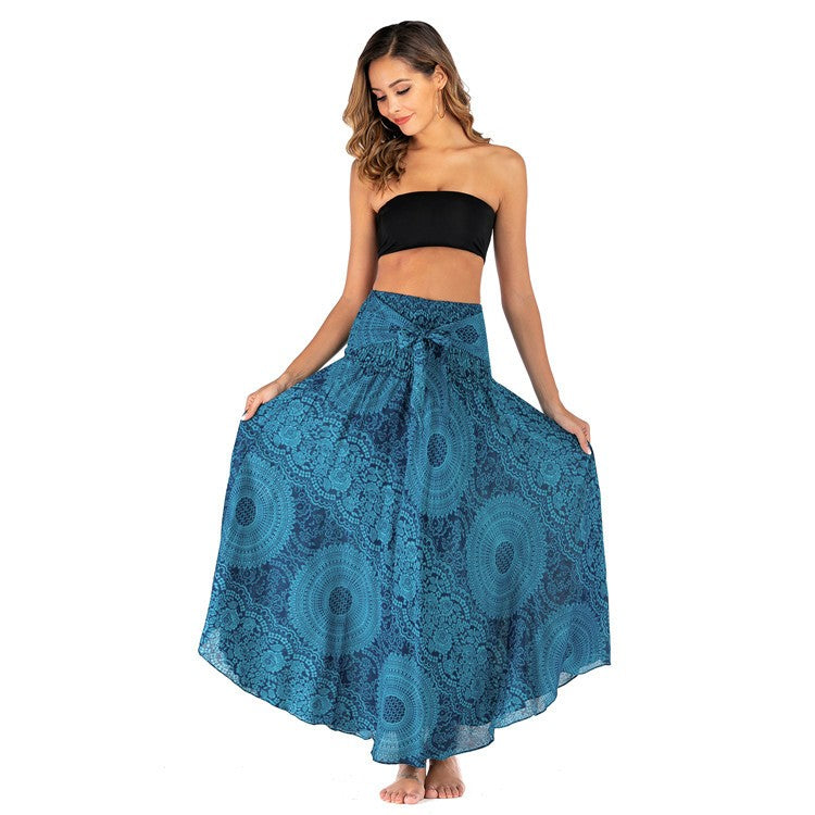 Sexy Summer Long Boho Bottom Women Skirt Vintage Casual Ropa Mujer Faldas Loose Fashion y2k Maxi Skirts Woman Clothing Saia Jupe
