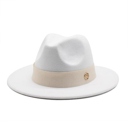 New Fedora Hat For Women Winter Elegant Fashion Formal Wedding Decorate Church Cap Panama Party Jazz Hat chapeau femme