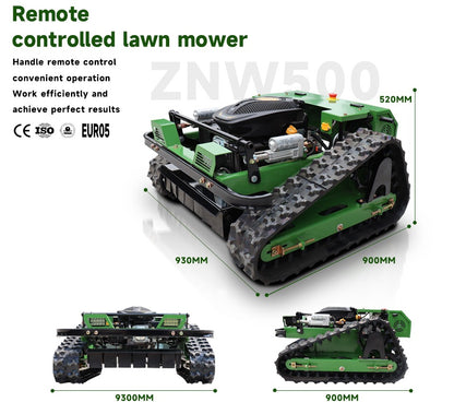 Controle remoto totalmente automático especial para remoção de neve no inverno, cortador de grama inteligente com esteira para pomares
