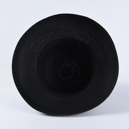 USPOP Novas chapéus de sol femininos moda laço chapéu de palha casual verão aba larga chapéu de praia feminino chapéu de verão