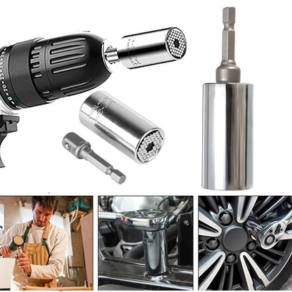 1 peça de cabeça de chave de torque universal conjunto de soquete 7-19mm furadeira elétrica catraca bucha chave mágica multifuncional ferramentas manuais