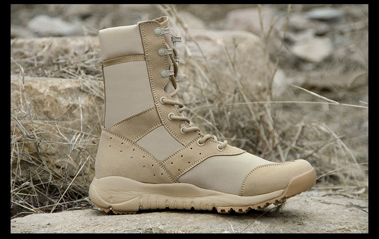 Bota Tática Leve de Verão para Combate Masculina e Feminina, Treino de Escalada, Impermeável, Caminhada ao Ar Livre, Sapatos de Malha Respirável