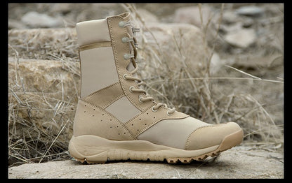 Bota Tática Leve de Verão para Combate Masculina e Feminina, Treino de Escalada, Impermeável, Caminhada ao Ar Livre, Sapatos de Malha Respirável