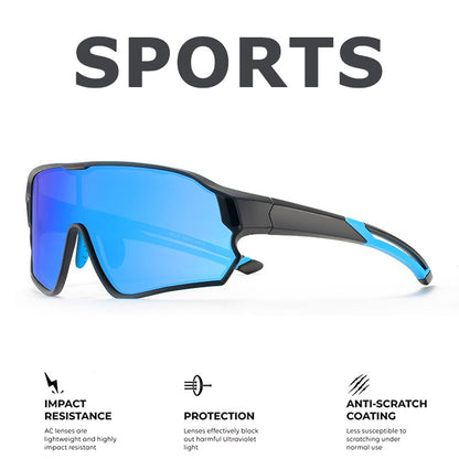 2 Pack Unisex Sports Sunglasses for Cycling, Fishing, Driving, Hiking - UV400 Protection Outdoor Eyewear
