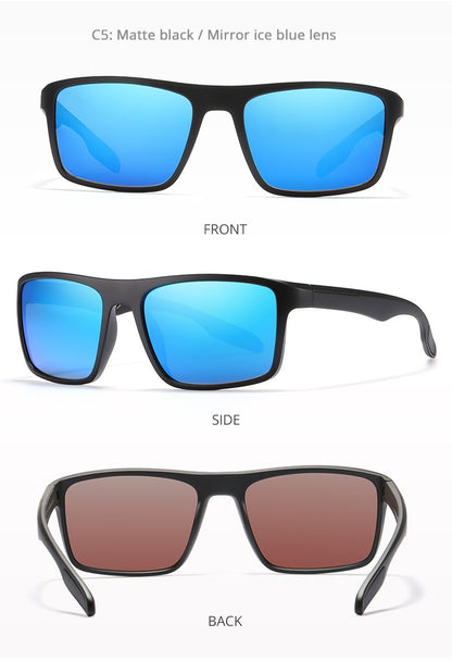 KDEAM Rectangular Ultra Light TR90 Sunglasses Men Polarized Wholesale