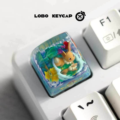 Teclas personalizadas de resina fundida com tema de Pokémon, Pikachu, Gengar para teclado mecânico - Presente personalizado