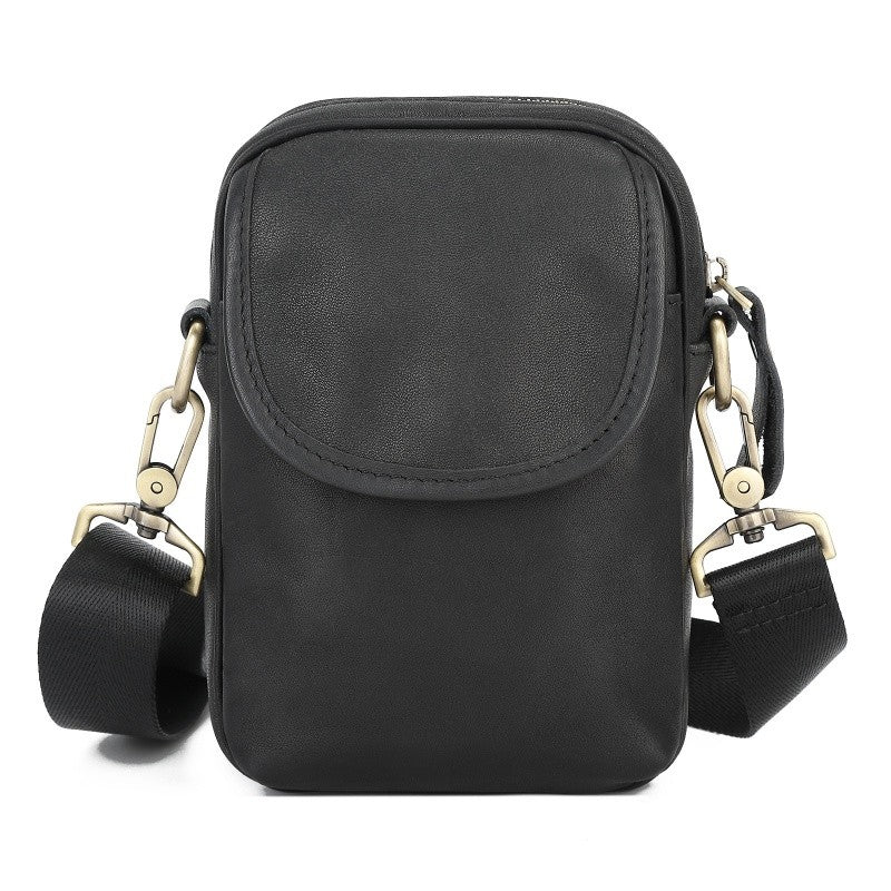 New Men's Cow Leather Crossbody Bag Man Shoulder Bag Casual Male Small Simple Bag For Men
