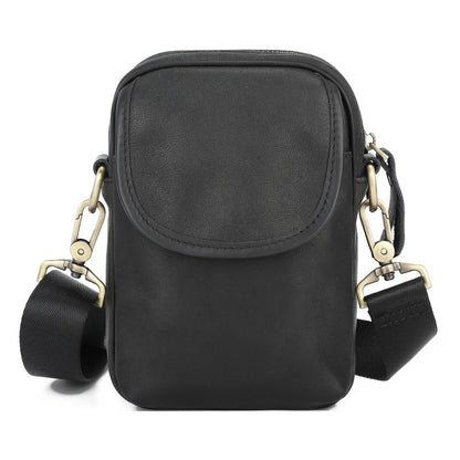 New Men's Cow Leather Crossbody Bag Man Shoulder Bag Casual Male Small Simple Bag For Men