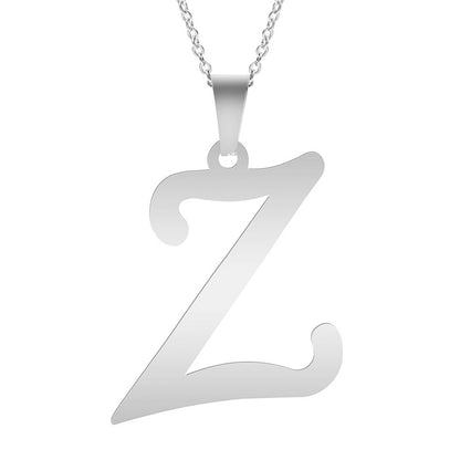Colar com Pingente de Letras Iniciais A-Z Alfabetos em Inglês Colares de Aço Inoxidável Para Mulheres Homens Acessórios Joias da Moda Presente