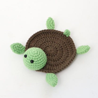 Funny Crochet Animal Coaster Finished Handwoven Coaster Coffee Cup Decor Gift