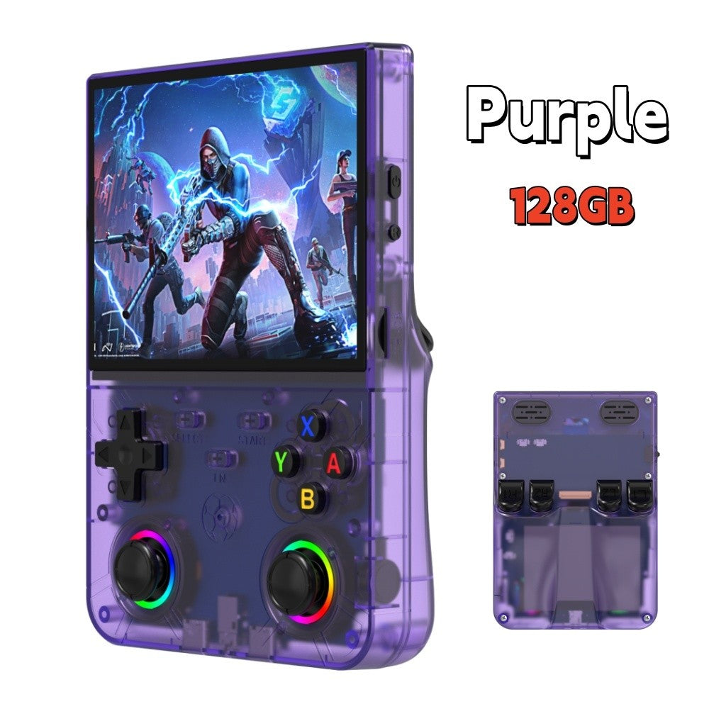 New R36 Ultra X Retro Video Game Console 4.5-inch IPS Screen Linux System 128GB Pre Installed Gaming Portable Handheld Player Li