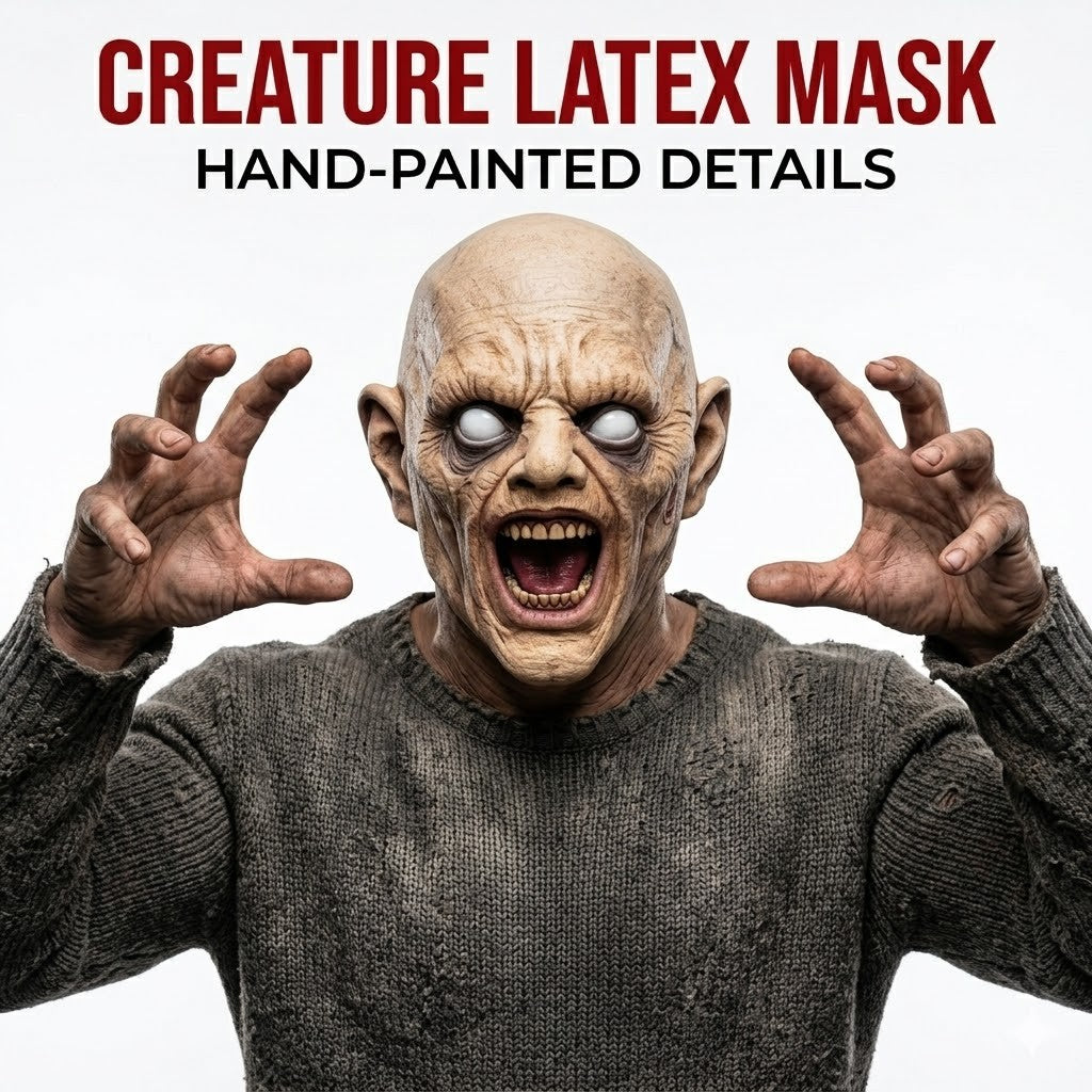 Halloween Horror Latex Mask Howling Demon Face Mask Scary Ghost Cosplay Costume Accessory For Adults