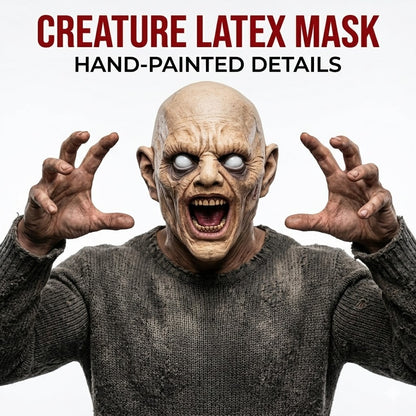 Halloween Horror Latex Mask Howling Demon Face Mask Scary Ghost Cosplay Costume Accessory For Adults