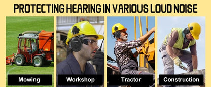 PROHEAR Bluetooth Earmuffs with Adapter for 3M H-700 Hard Hats DEWALT Hard Hat Noise Reduction Ear Protectors Music Headset