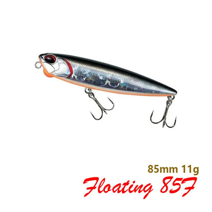 Isca de Pesca Lápis Flutuante 85mm 11g Topwater Walking the Dogs Isca Artificial Rígida Wobbler para Perca e Lúcio de Água Doce