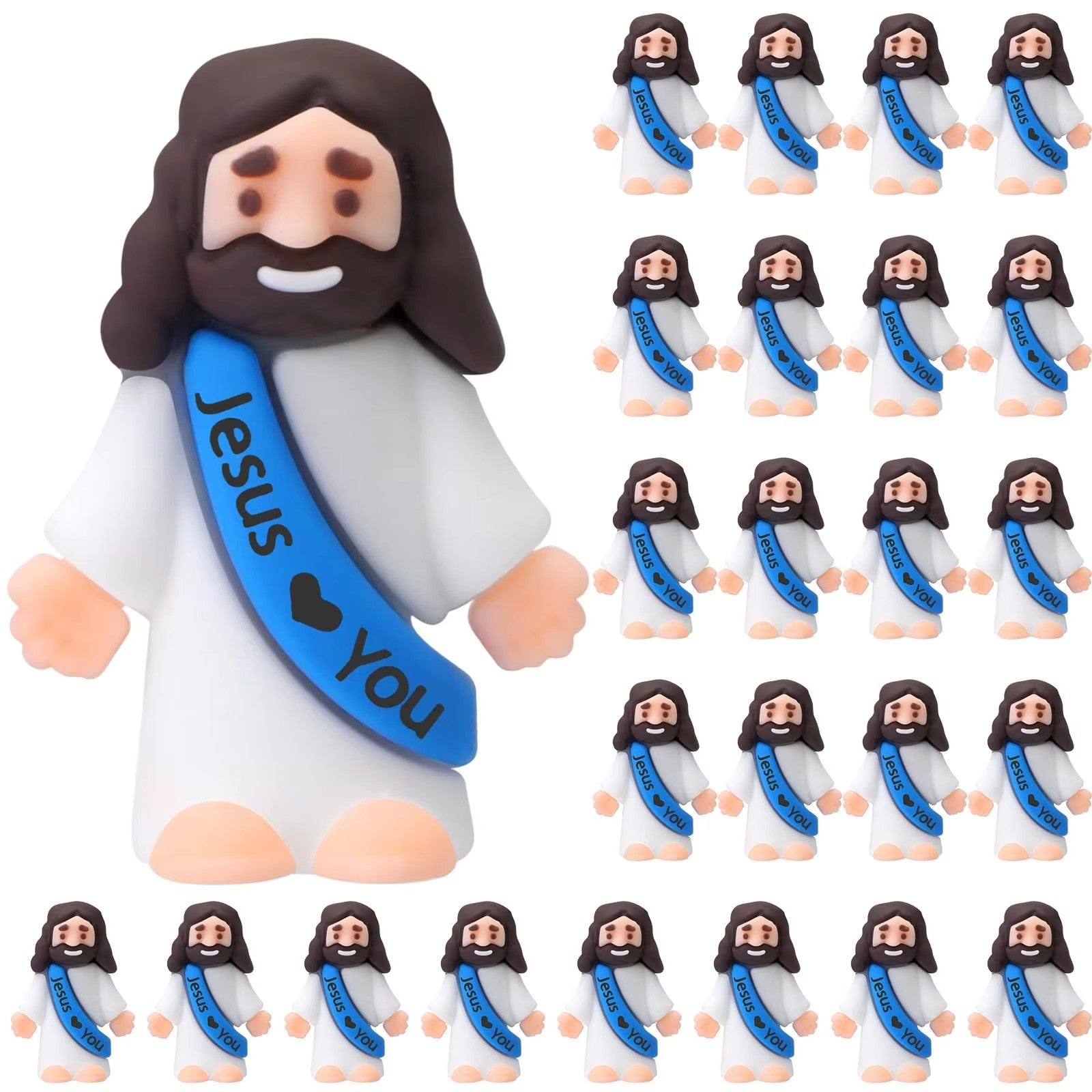 20-200PCS Little Jesus Figures Mini Jesus Figurines in Bulk Hide and Seek Religious Party Favor Sunday School Easter Egg Stuffer