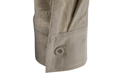 King Billion Men's Shirts Casual Men Cotton Linen Long Sleeve T-shirt Spring Autumn Vintage Shirt US Size Drawstring Neck