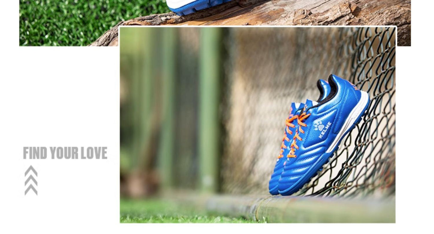 Kelme Tf Broken Nail Football Shoes Adult Youth Non-slip Football Shoes Artificial Grass Five-a-side Game Football Shoes Sports
