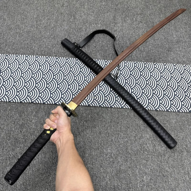 Quality Rosewood Blade Japanese Samurai Katana Sword Wooden Saya Fit Exercise Training Cosplay Props Unsharp