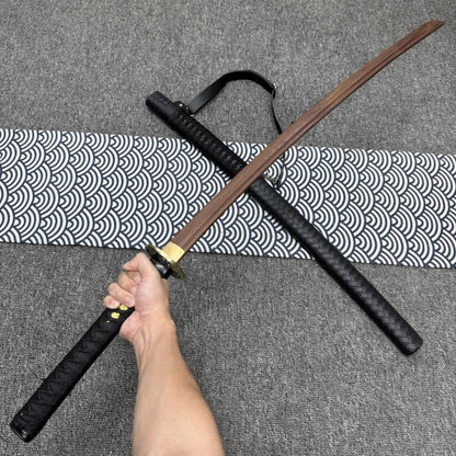 Quality Rosewood Blade Japanese Samurai Katana Sword Wooden Saya Fit Exercise Training Cosplay Props Unsharp