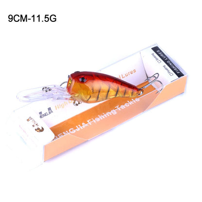 HENGJIA 13G 9CM Iscas de Pesca Rock Crank Bait Crankbait Minnow Baixo Anzóis Triplos Isca Dura Wobbler Língua Longa e Grande
