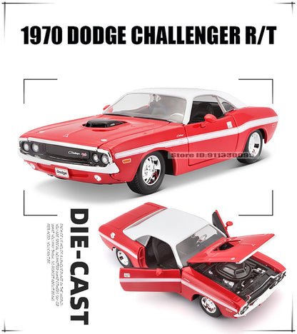Maisto 1:24 DODGE CHALLENGER R/T 1970 liga de carro modelo artesanato decoração coleção brinquedo ferramenta presente