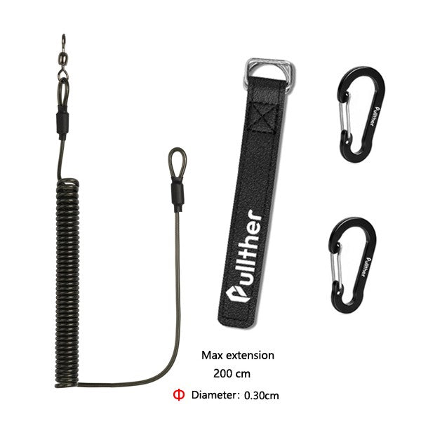 Ferramentas de pesca, cordas de segurança enroladas, alça de vara, cinto de amarração, acessórios de pesca, equipamento de pesca, equipamentos de pesca, fio antiperda, mosquetão.