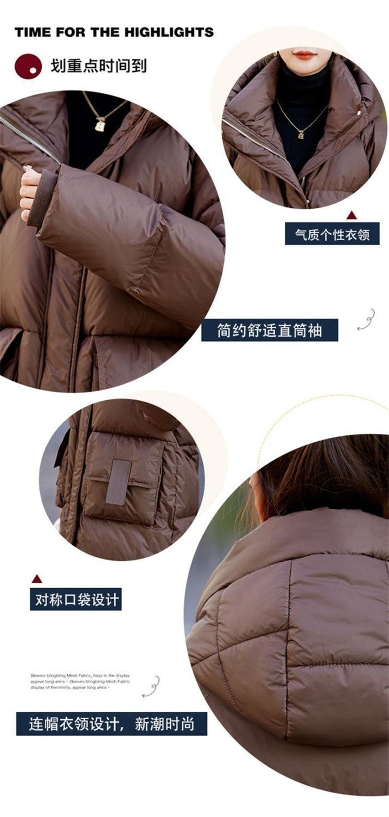 Mid to Long Down Jacket Knee Length 2024 Winter New Item Thickened Warm Fashionable Loose Versatile Jacket Women's Solid Color