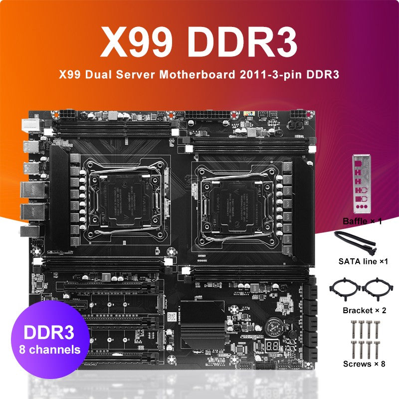 Placa-mãe X99 Dual-socket CPU LGA2011-3 8xddr3 ECC Slot de RAM Pciex16 Sata3.0 Servidor PC Placa-mãe