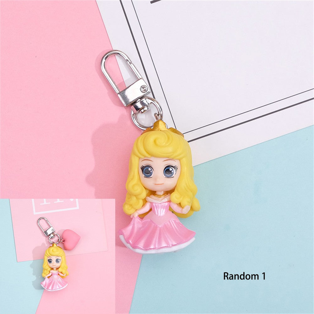 Chaveiro Princesa Disney Branca de Neve Chaveiro de Resina Cinderela Bela Ariel Acessórios de Pingente de Chaveiro Presente para Amigas Filha Chave