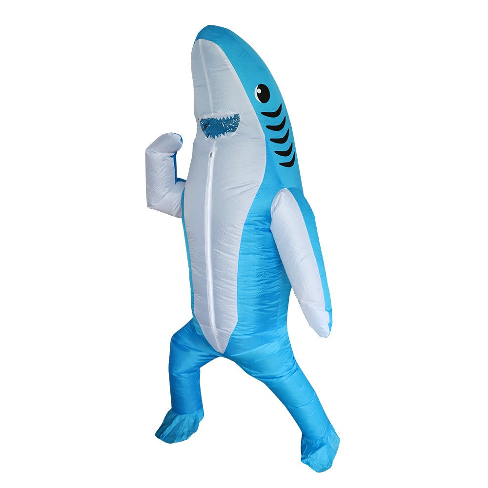 Cute and unique standing shark design inflatable costume Halloween and Christmas inflatable costume props