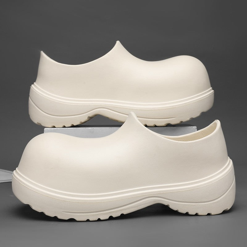 EVA new slip-on chef shoes men and women general casual big head shoes lightweight thick soles all wear rain shoes