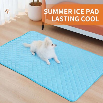 Tapete Gelado para Cães Cama para Pets Verão Tapetes para Cães Gatos Cobertor Sofá Respirável Lavável 8 Tamanhos para Cães Pequenos Médios Grandes Filhotes
