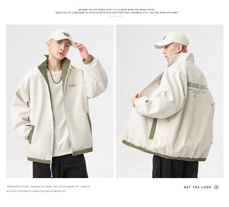 New Jacket Two-sided Long Sleeve Outdoor Men Coats Women Reversible Windproof Coats Splashproof Double-Sided Jackets Couple Top